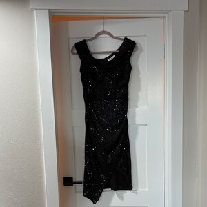 Elegant Black Sequin Dress
